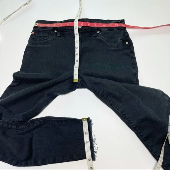 Hudson Jeans Natalie Midrise Ankle Raw Hem Black Jeans 27 - Picture 9 of 10